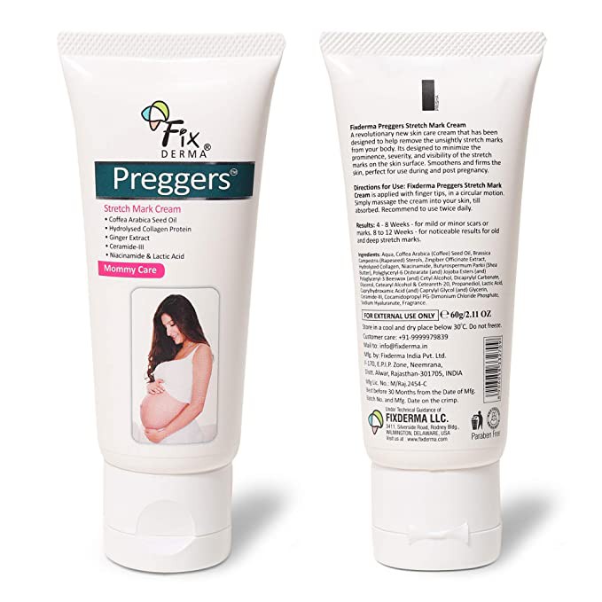 Fixderma Kem Làm Mờ Vết Rạn Da Preggers Stretch Mark Cream 60g