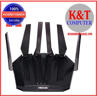 Router Wifi Công Suất Cao Băng Tầng Kép AC1900 APTEK A196GU - Hàng Chính Hãng