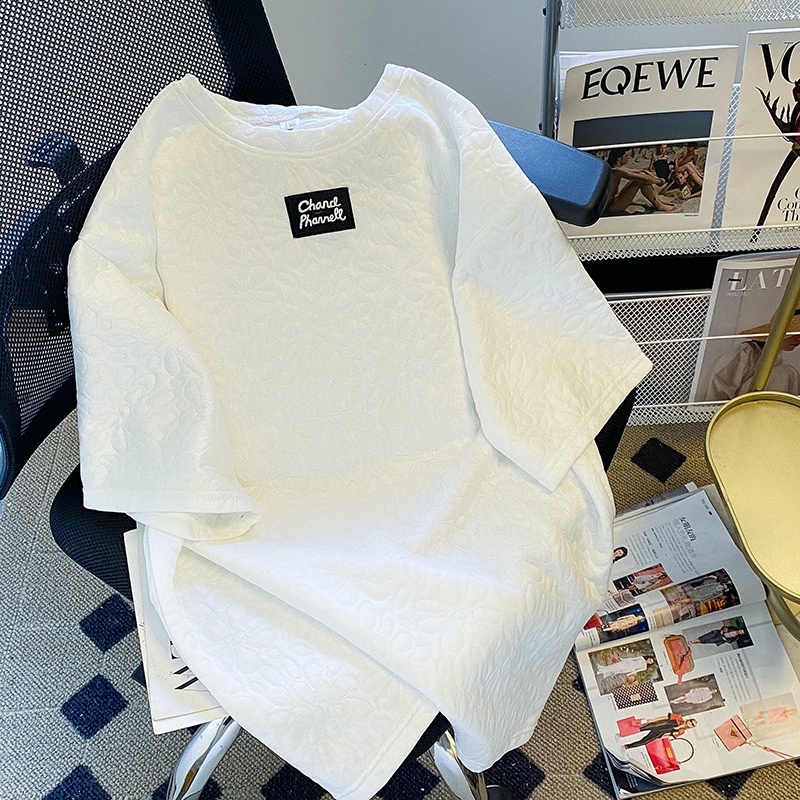 ZHELIHANGFEI Áo Thun Tay Ngắn Cổ Tròn Dễ Phối Đồ Hợp Thời Trang