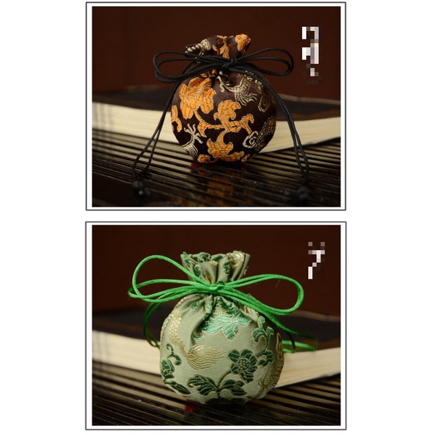 Túi gấm ĐEO CỔ trang trí họa tiết đựng omamori may mắn bình an