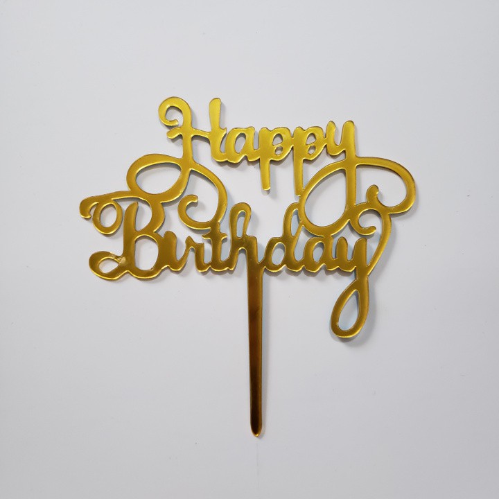 Thẻ Meka Happy Birthday, Que Cắm Meca, Topper Cake, Topper cắm bánh kem