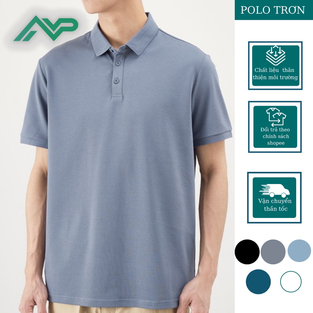 Áo thun nam polo cổ bẻ NPV ngắn tay vải cotton không nhăn không xù cao cấp trẻ trung New