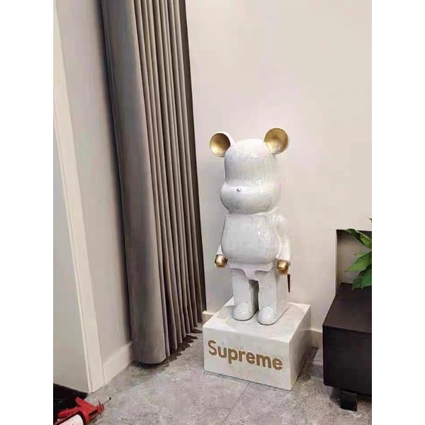 Tượng Bearbrick 1000% BE@RBRICK 50 cm loang màu tượng gấu trang trí đá màu