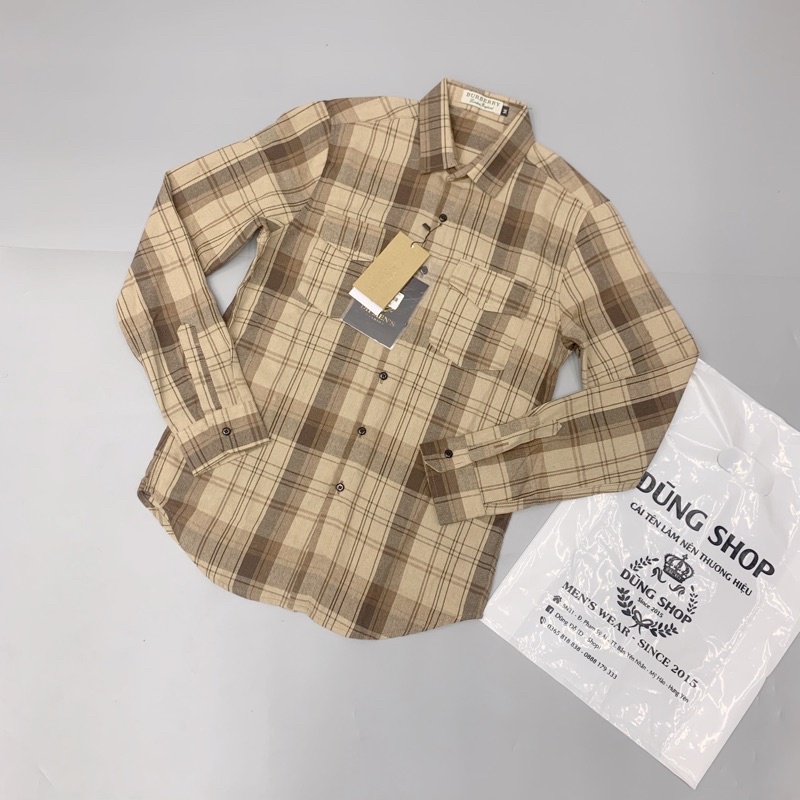 Áo sơ mi kẻ 2 túi ngực , sơ mi nam kẻ pha màu giá dễ phối đồ -T016