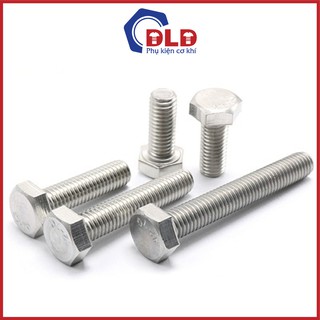 20 con Bulong inox 201 - bulong mạ kẽm - bulong đen 8.8 size M6-M8 đầu lục giác ngoài