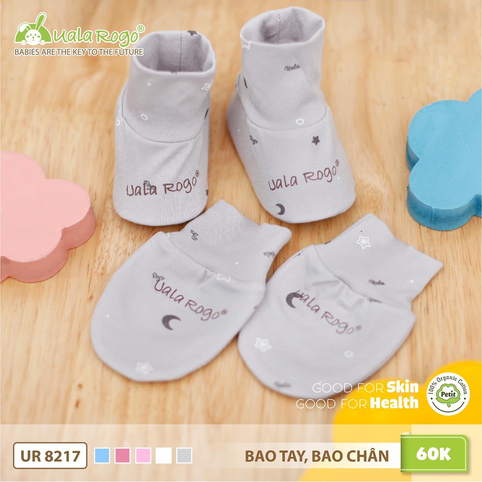 Set Bao Chân Bao Tay Uala Rogo Cho Bé Vải Petit