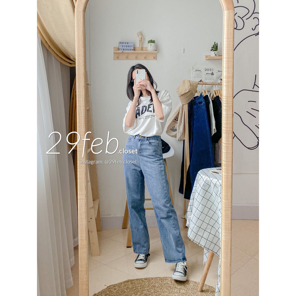 Quần jeans ống suông 500 (Ảnh thật)