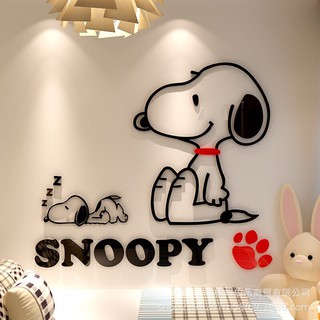 Tranh dán tường Mica 3D nổi hình snoopy