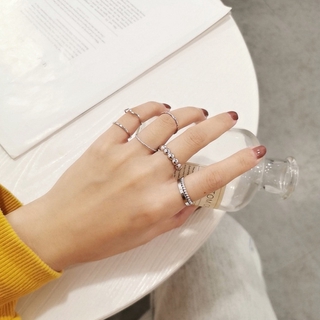 Set 7 nhẫn tay đơn giản thời trang nữ