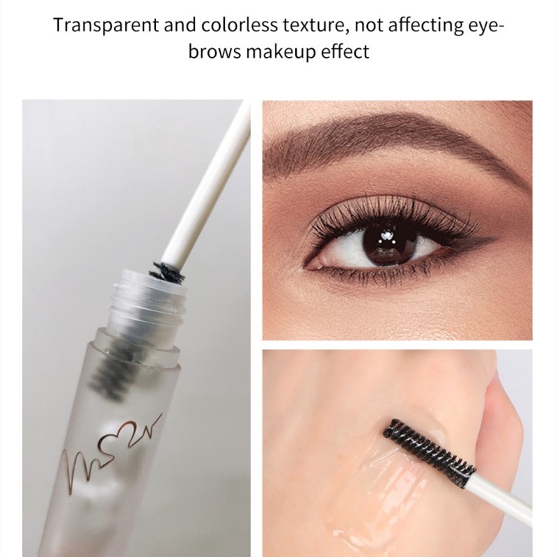 Gel Tạo Kiểu Lông Mày Qibest Chống Nước Không Màu Kèm Cọ Tiện Dụng
