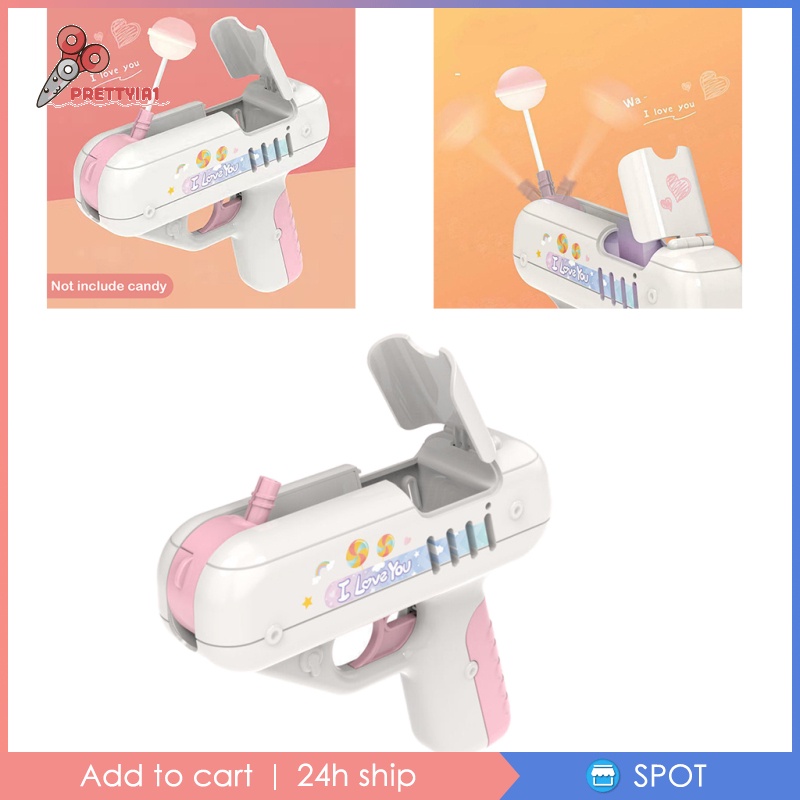 Súng Đồ Chơi Kẹo Mút Prettyia1 Màu Hồng Ngọt Ngào Sáng Tạo Cho Bé