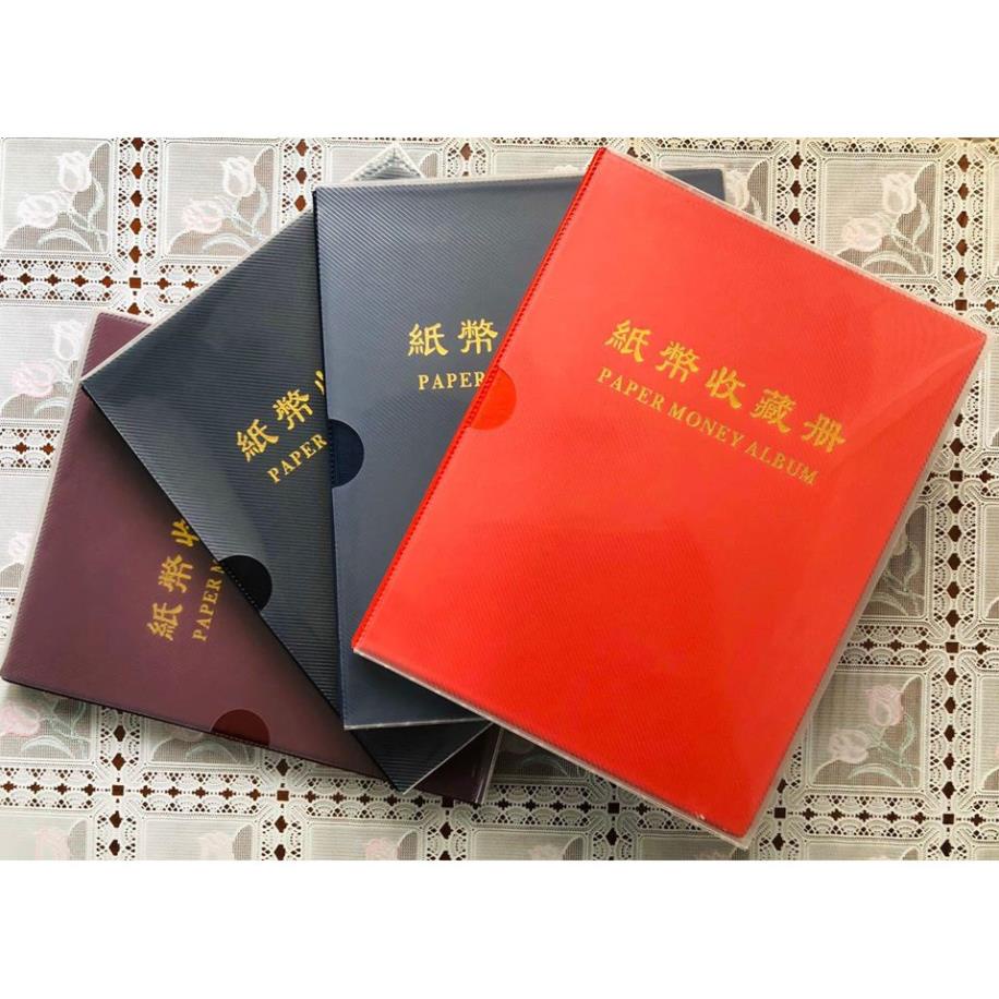 Album Đựng Tiền Giấy 20 Phơi 3 Ngăn Trong PCCB chuẩn cao cấp - màu ngẫu nhiên
