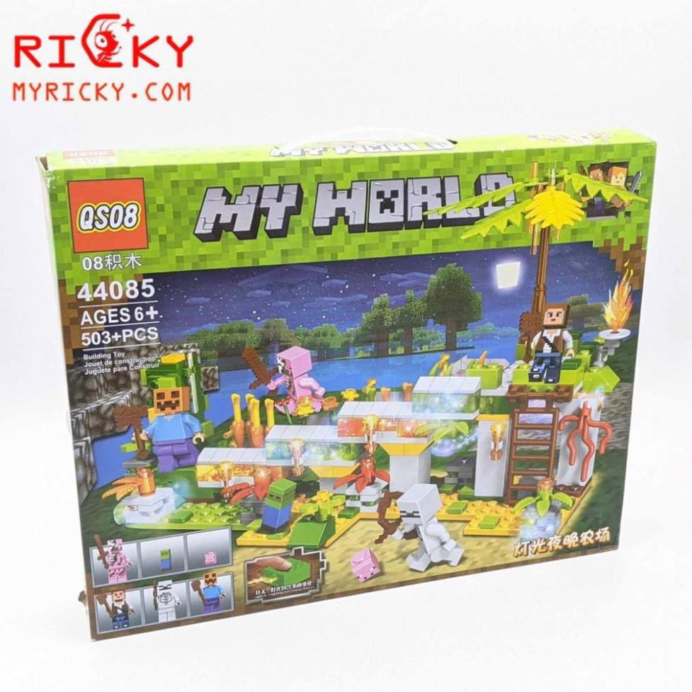 [Khai trương giảm giá] Bộ LEGO Minecraft 165 miếng ghép - Lắp ráp mô hình MY WORLD