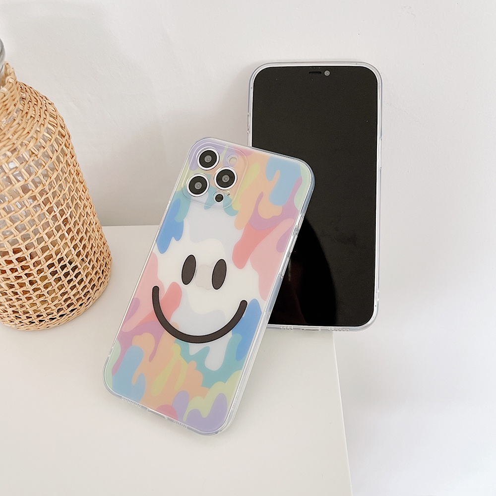 Ốp Điện Thoại TPU Mềm Họa Tiết Graffiti/Mặt Cười/Gằn Ri Thời Trang Cho iPhone 11 iPhone12 13 Pro Max 13mini Xr 7 8 Plus