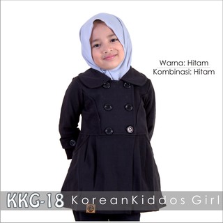 Áo Khoác Hồi Giáo Hàn Quốc Có Dây Ruy Băng Cho Bé Gái KKG-18