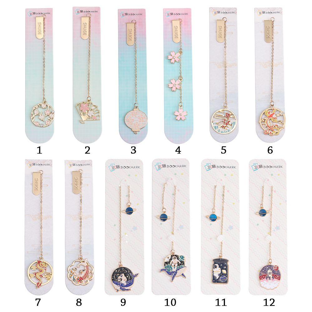 Gogoup Bookmark Trường Học / Văn Phòng Phẩm Văn Phòng Hình Phi Hành Gia Tua Rua Con Sếu Kim Loại Đỏ Đánh Dấu Vị Trí