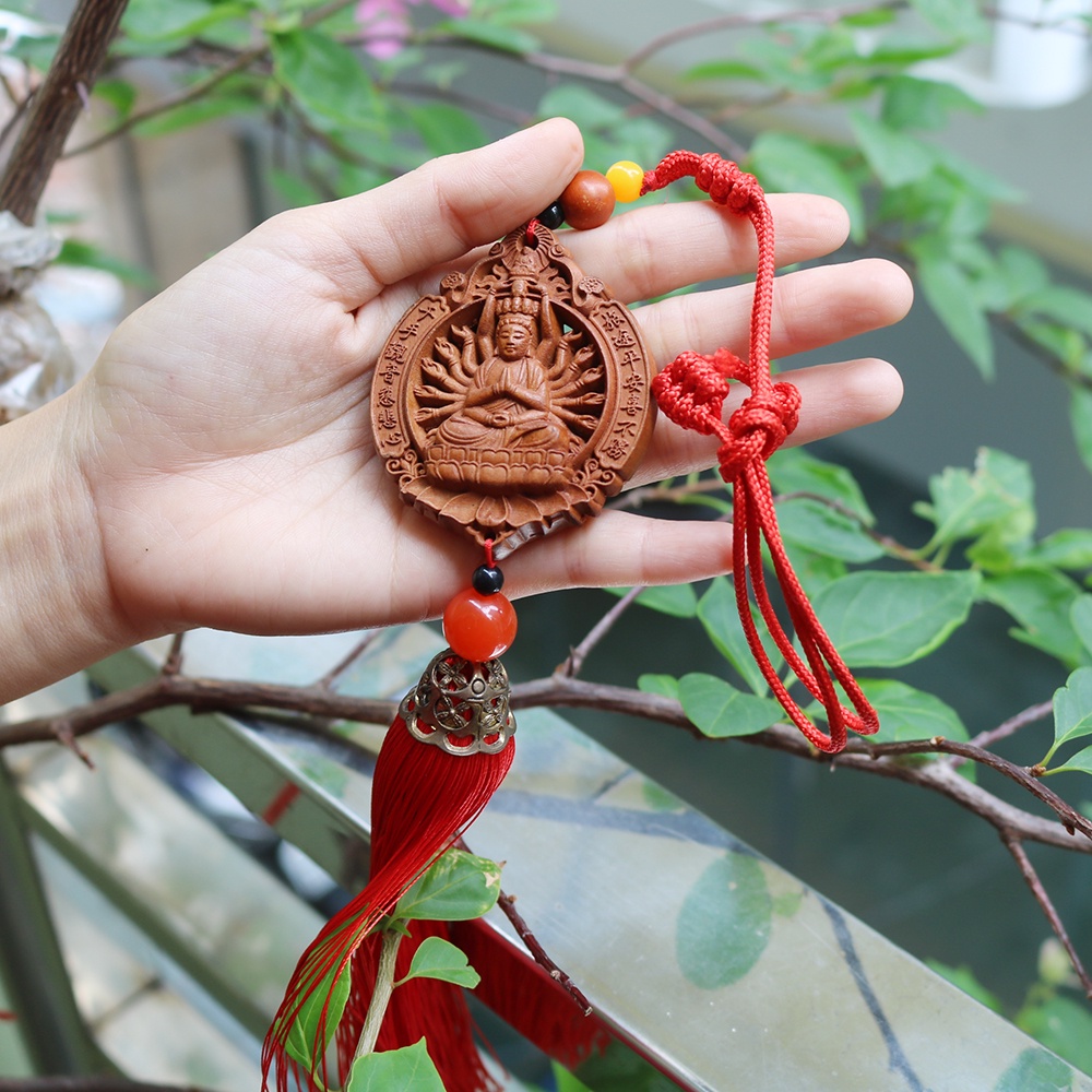 ⚡Video Thật⚡ Dây Treo Xe Ô Tô Tượng Phật Bà Quan Âm Ngồi Đài Sen