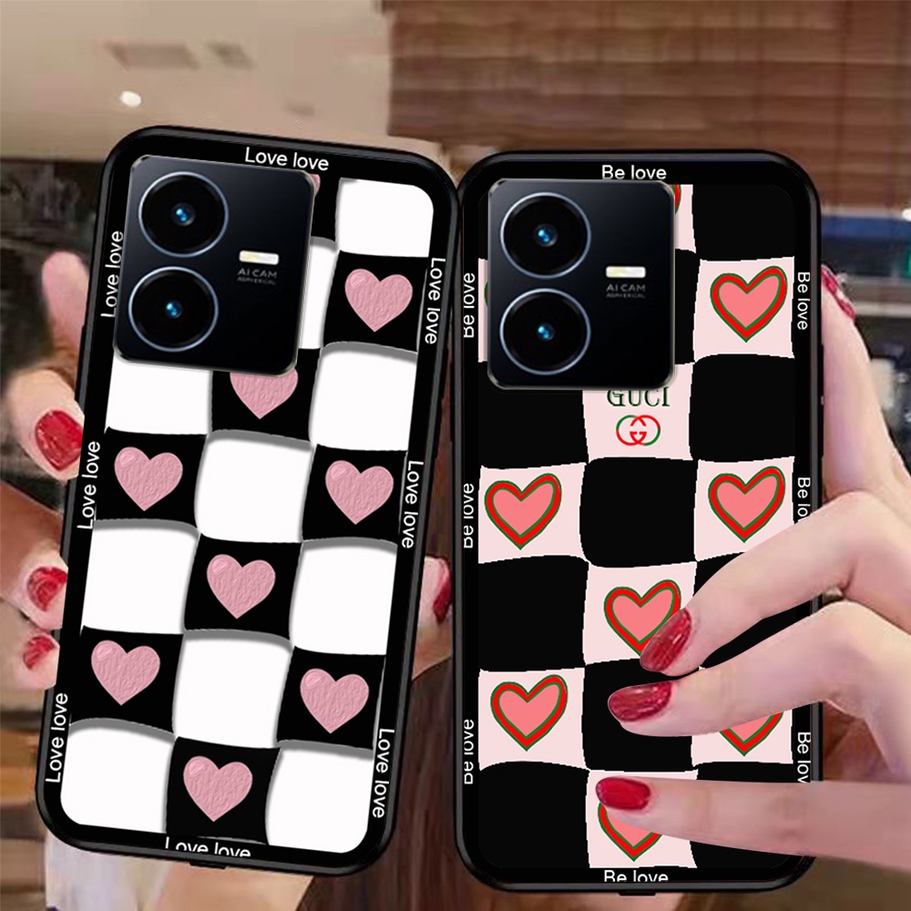 Ốp lưng điện thoại vivo y22s trái tim , thời trang