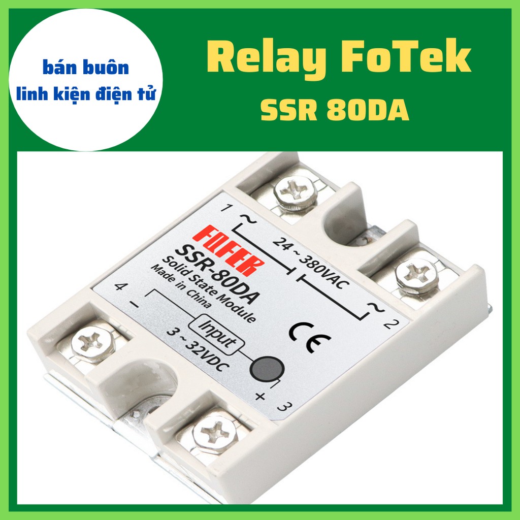 Rơ le fotek ssr,relay, rơ le [Đủ loại] loaij 80DA, SSR 80DA, Fotek