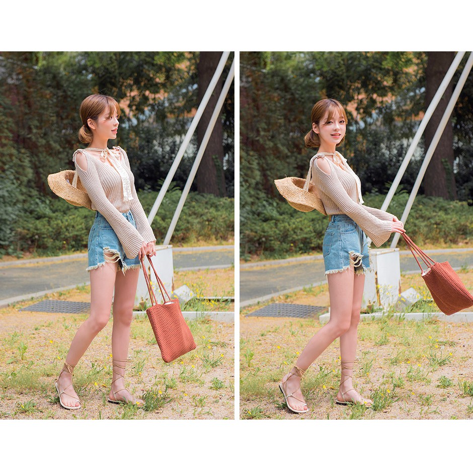 [Mã 155FASHIONSALE giảm 100% đơn 150K] Mũ cói tiểu thư đi biển thắt nơ