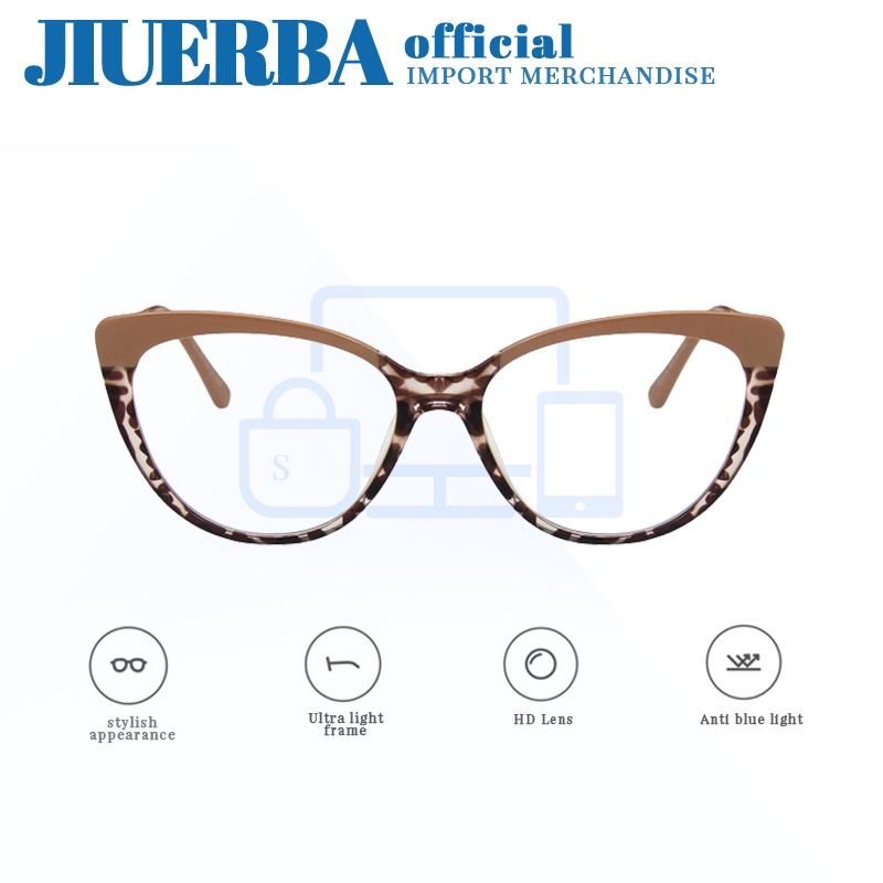 Kính mắt mèo JIUERBA chống bức xạ thời trang dành cho nữ