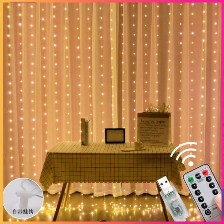 Đèn Led Rèm Mưa Rơi *Có Điều khiển*  - Đèn Nháy Thả Mành, Trang Trí, Decor, Lễ tết, noel, sinh nhật