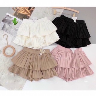 🍀Chân váy dập li 2 tầng mặc rất dễ thương