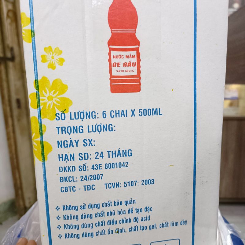 Chai 500ml - Nước mắm nhỉ cá cơm Bé Bầu đặc sản Cà Ná Bình Thuận