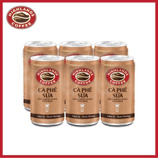 Cà phê sữa đá highlands coffee 185ml/lon - lốc 6 lon