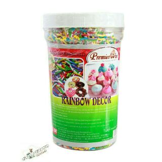 Cốm màu trang trí (cầu vồng/socola)