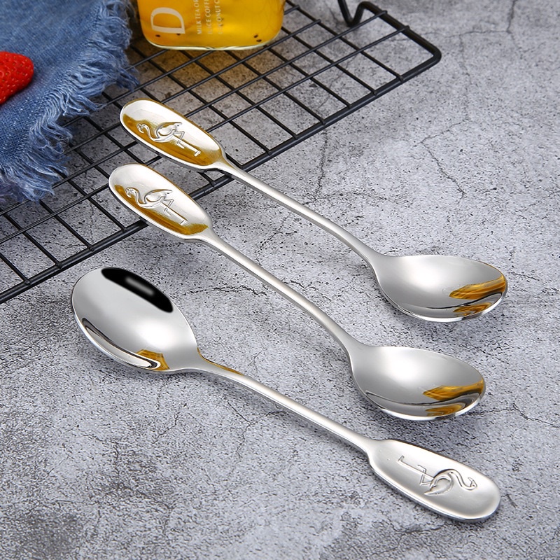 Thìa, Muỗng 304 cán logo hình con hạt dễ thương