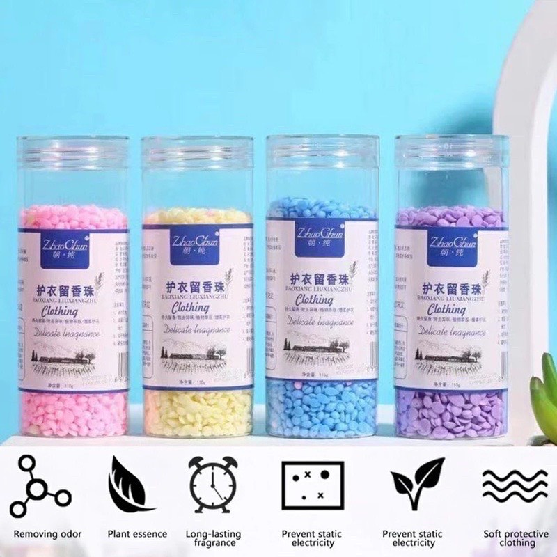 Hạt lưu hương quần áo xả vải sử dụng cho máy giặt tạo hương thơm dễ chịu trong 72 tiếng (100gram)