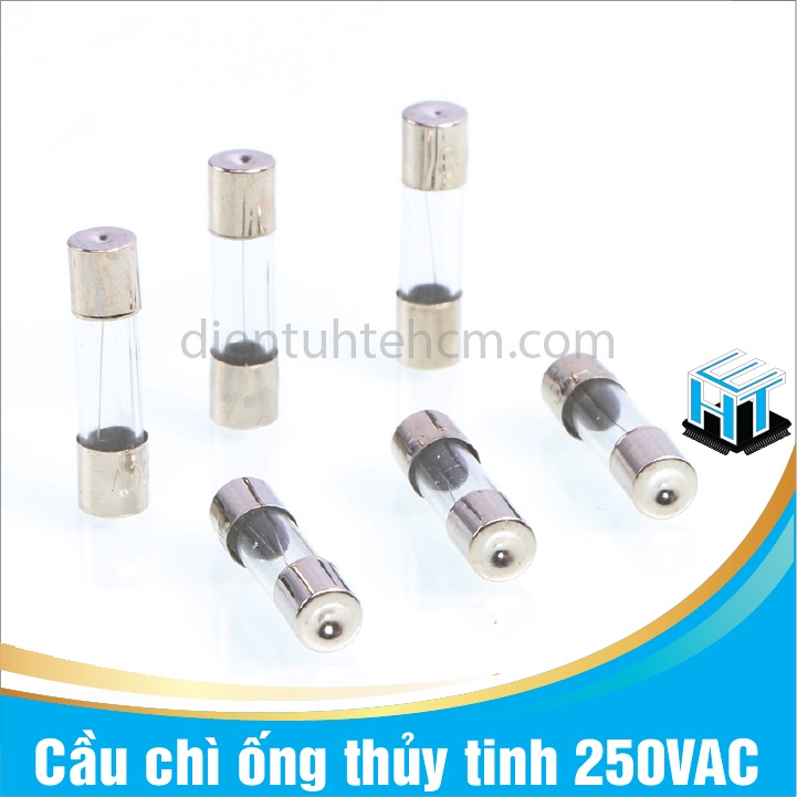 Cầu chì ống thủy tinh 5x20mm 250VAC nhiều phân loại dòng bảo vệ
