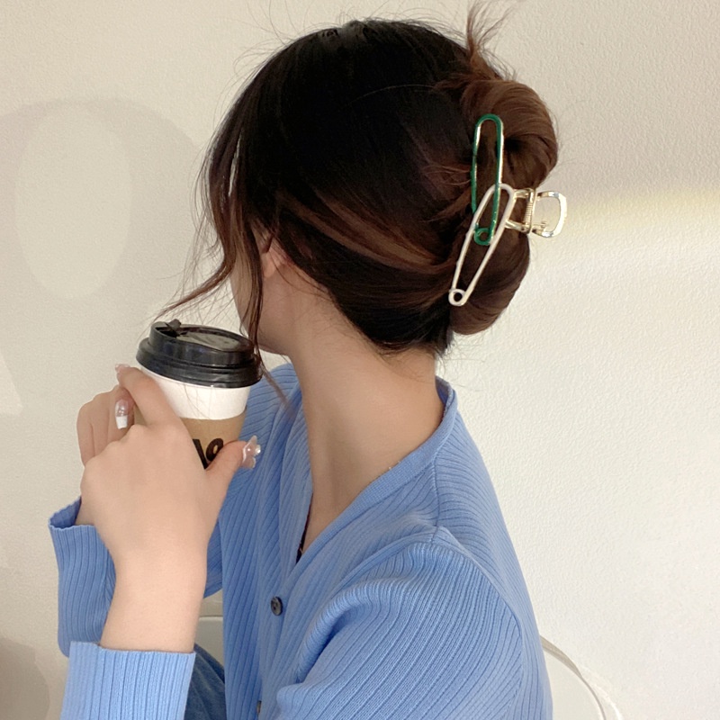 Kẹp Tóc Kim Loại Đơn Giản Sáng Tạo Phong Cách Hàn Quốc Cho Nữ