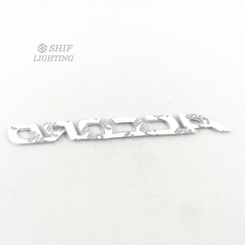 Sticker ABS mạ kim loại crom họa tiết chữ ACCORD trang trí xe hơi độc đáo