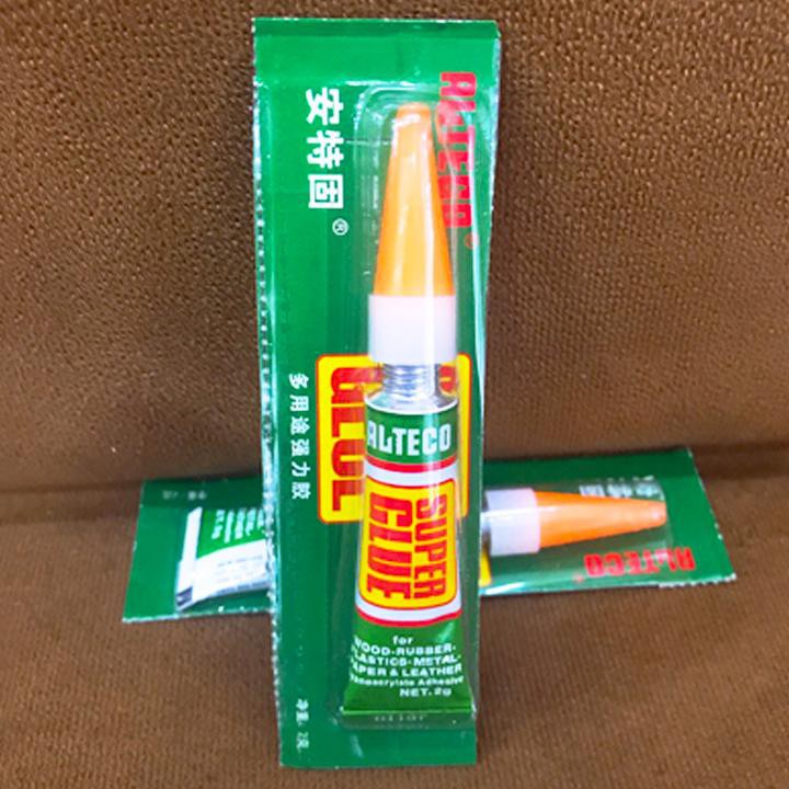 Keo dán đa năng siêu dính Super Glue Alteco tuýp 2g chuyên dùng dán giày dép, nhựa, kính, đồ da, kim loại, cao su, gỗ...