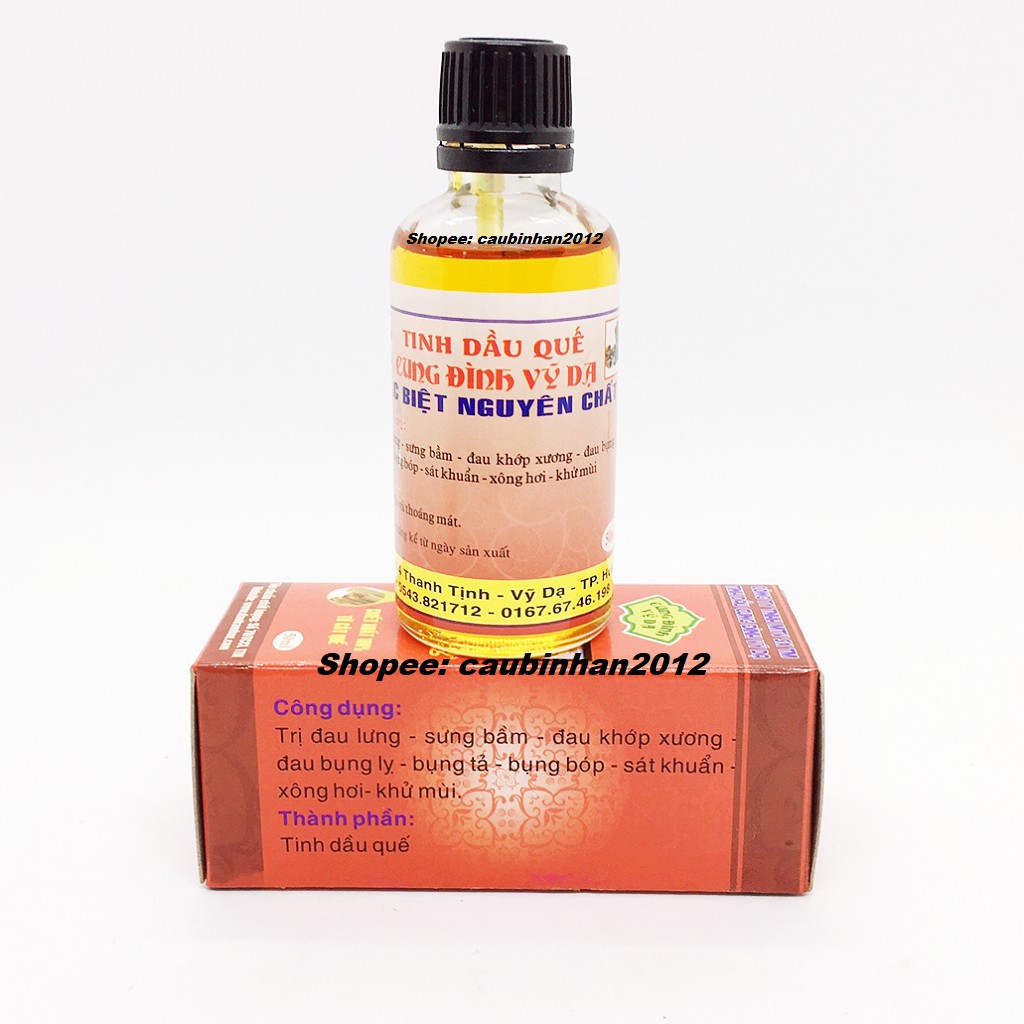 Tinh Dầu Quế Chai 50ml Cung Đình Vỹ Dạ Huế Nguyên Chất 100%