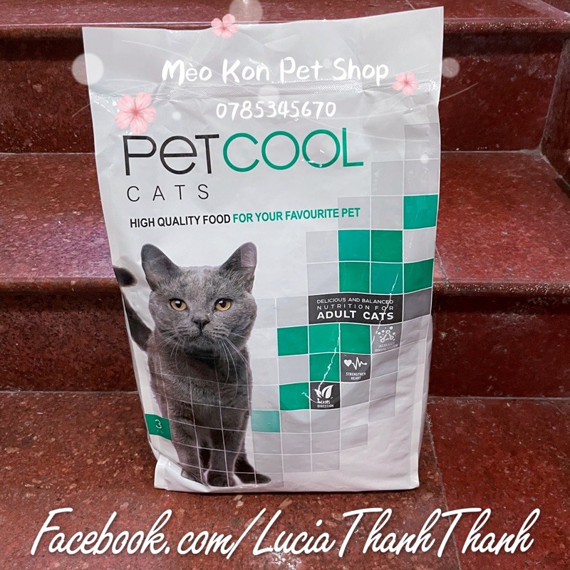 Thức ăn hạt khô Petcool cho mèo bịch 3 KG