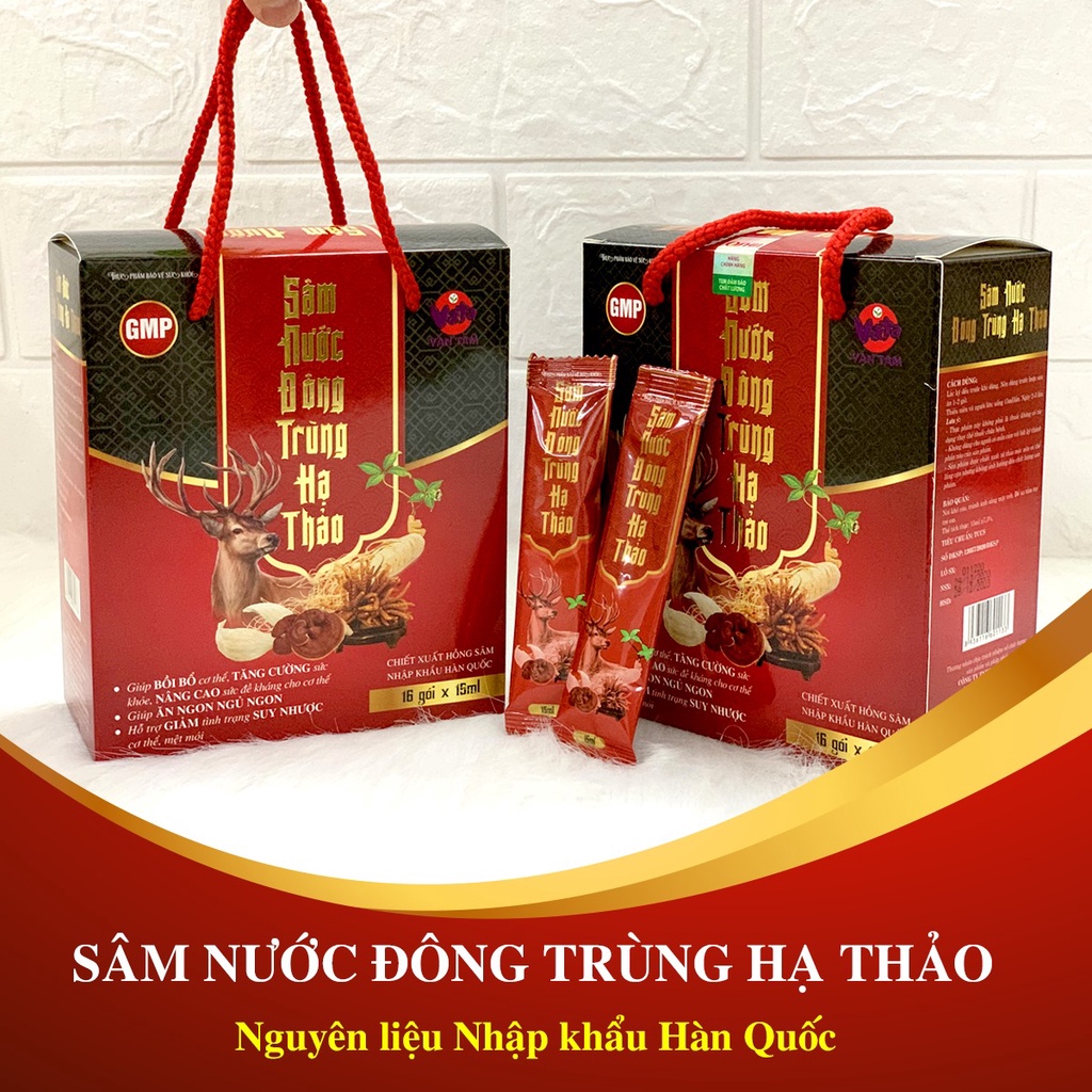 Sâm Nước Đông Trùng Hạ Thảo Vạn Tam Bồi Bổ Sức Khỏe Tăng Sức Đề Kháng Giúp Ăn Ngủ Ngon Giảm Mệt Mỏi Và Suy Nhược Cơ Thể