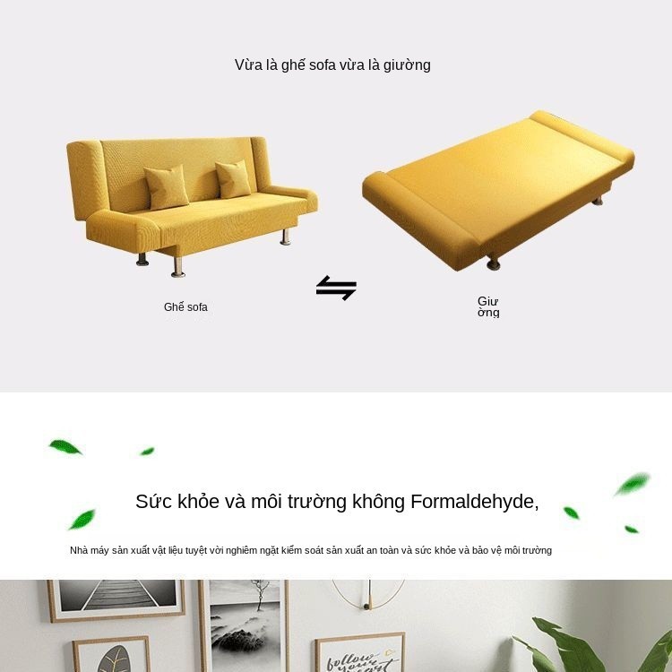 Căn hộ nhỏ cho thuê giường sofa phòng ngủ có thể gấp gọn đơn giản đa năng vải lười [đăng ngày 1 tháng 3] ..