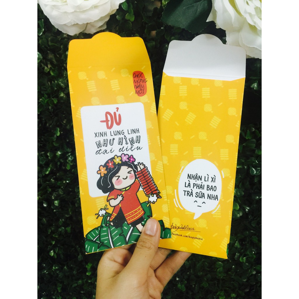 11 pack lì xì ( 1 pack gồm 8 chiếc, 4 mẫu)