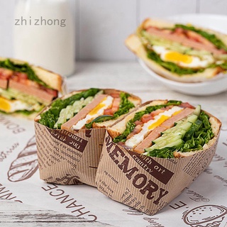 Zhizhong Giấy Gói Bánh Sandwich Thấm Dầu Tiện Dụng