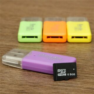 Combo thẻ nhớ 8gb và đầu đọc thẻ