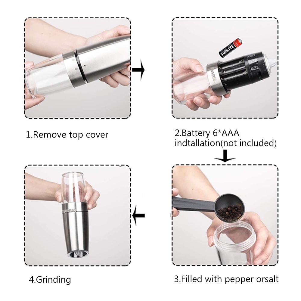 Máy Xay Tiêu/Muối Tự Động Tiện Lợi Cho Nhà Bếp