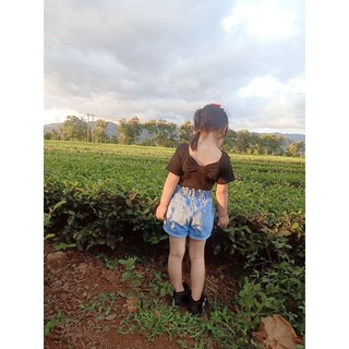Áo thun nơ lưng cho bé gái