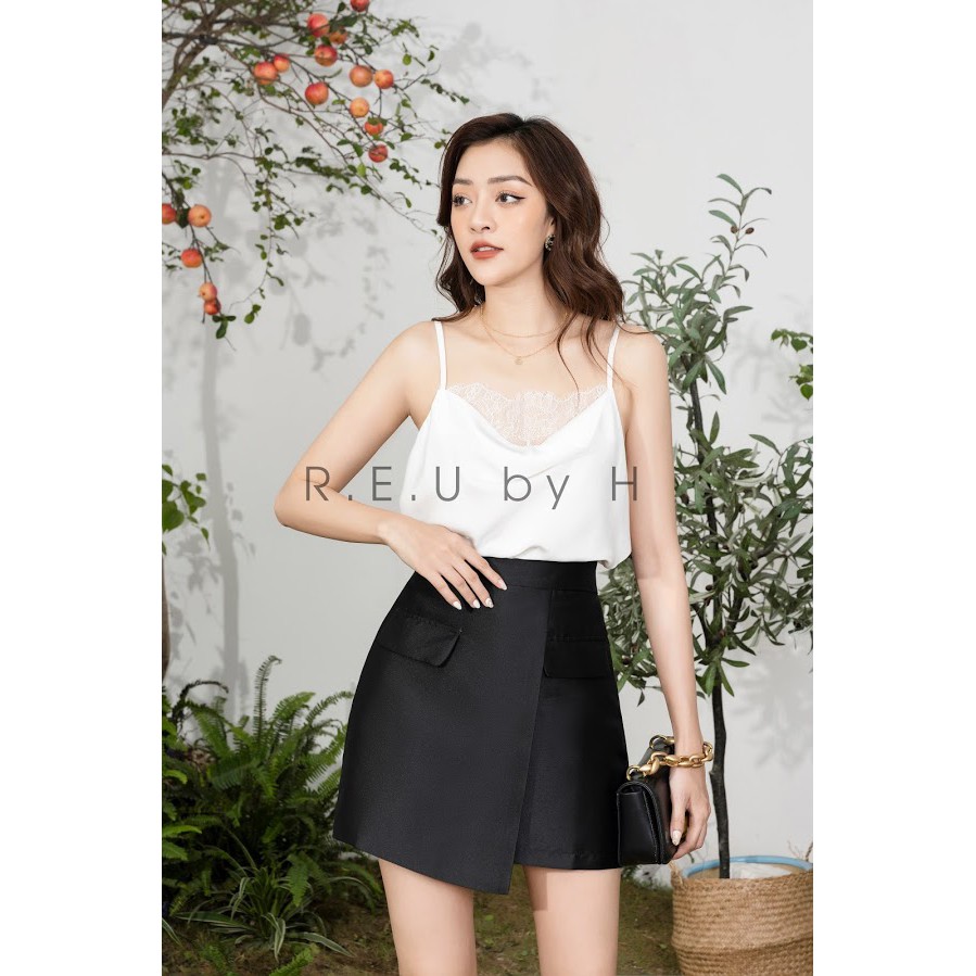 Chân váy tafta nắp túi | BigBuy360 - bigbuy360.vn