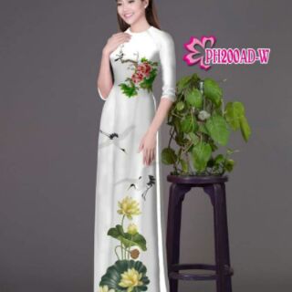 vải áo dài in 3d