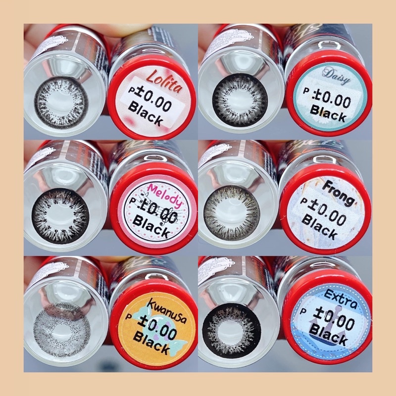 50 mẫu lens Đen _Black HOT size giãn to không độ mới nhất. Kính giãn tròng đen(free ship)