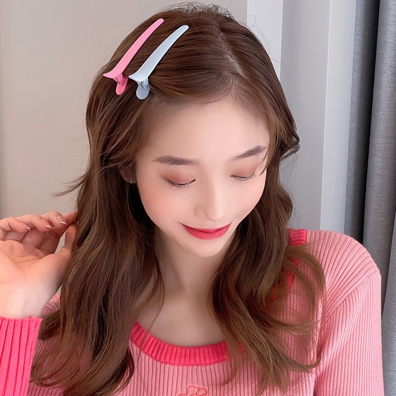 Set Kẹp Tóc Dài Trong Suốt Đơn Giản Cho Nữ