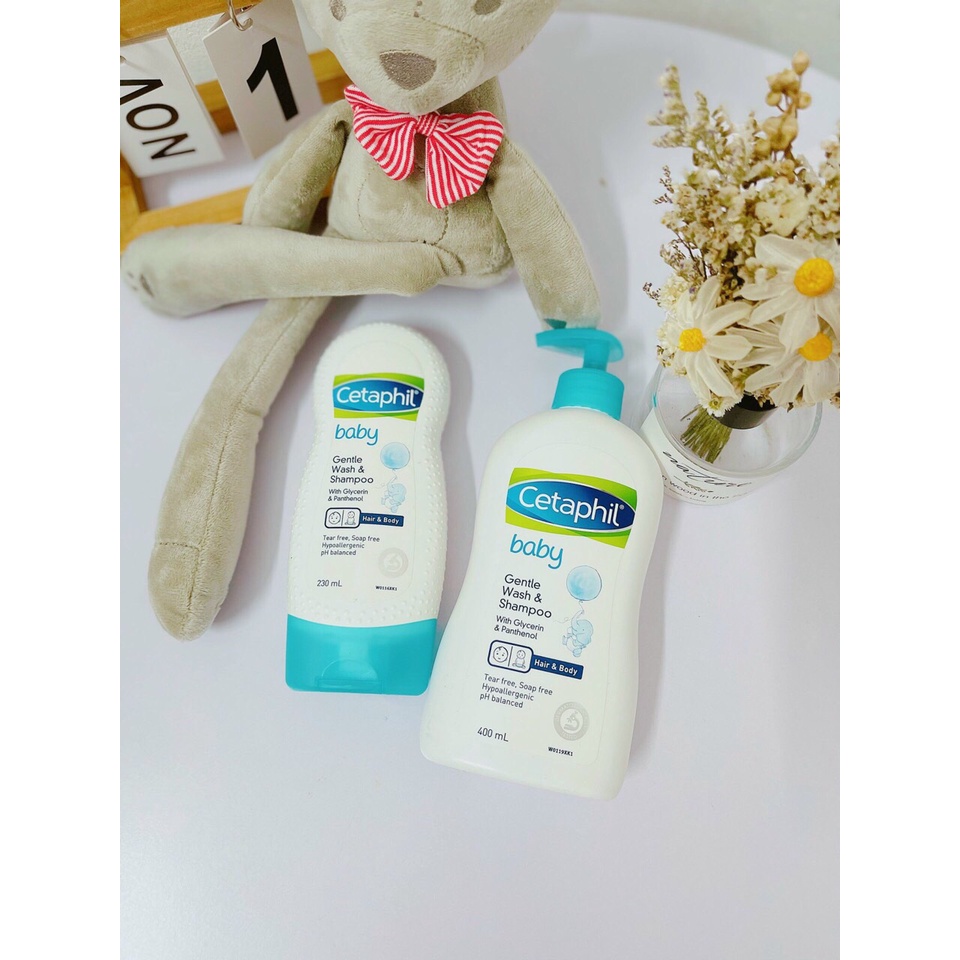 Sữa tắm gội 2in1 cho bé Cetaphil Gentle Baby Wash & Shampoo 230ml, 400ml
